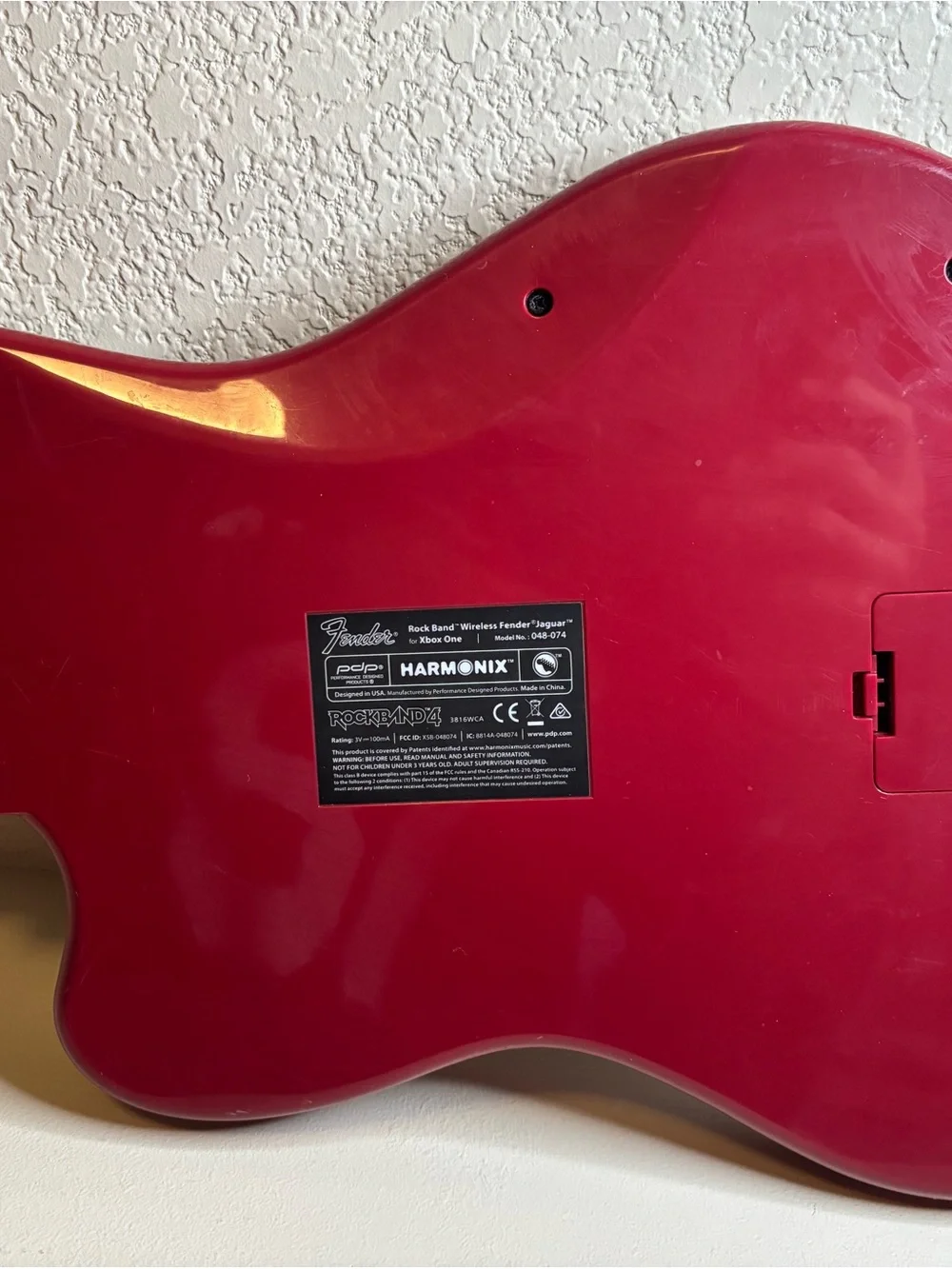 Fender Jaguar Rock Band 4 Xbox One Wireless Guitar Controller Red